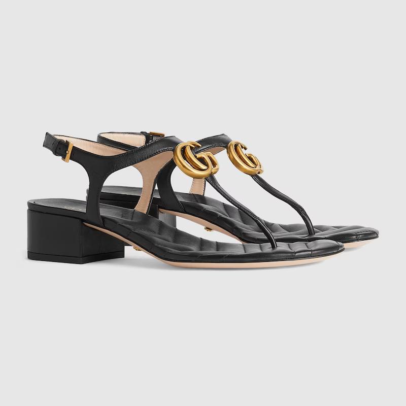 Giày Gucci Double G Sandal Nữ Đen