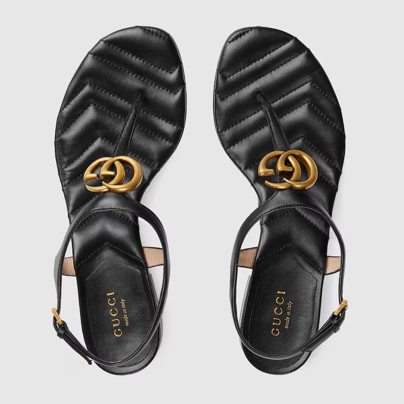 Giày Gucci Double G Sandal Nữ Đen