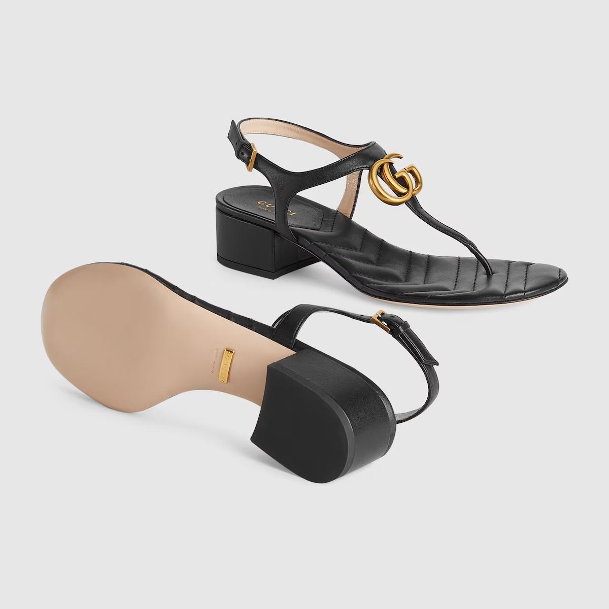 Giày Gucci Double G Sandal Nữ Đen