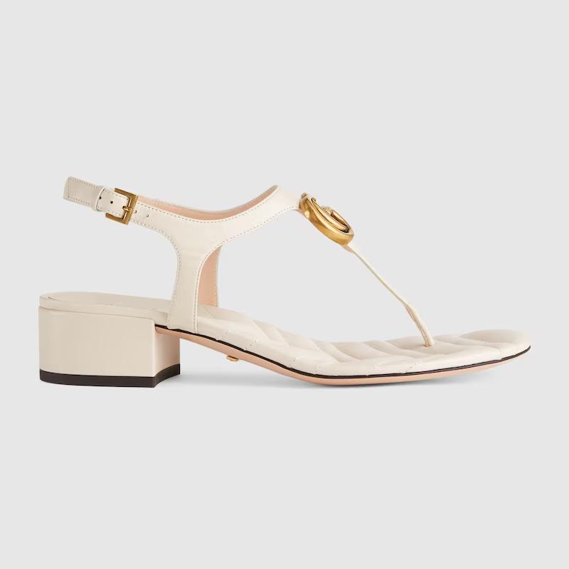 Giày Gucci Double G Sandal Nữ Trắng