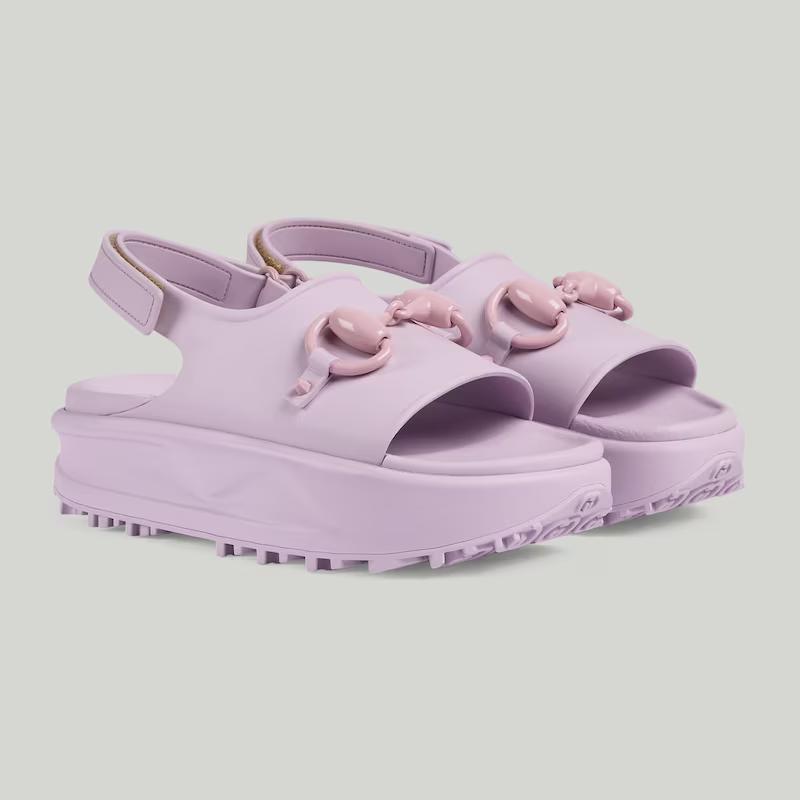 Giày Gucci Horsebit Platform Sandal Nữ Tím