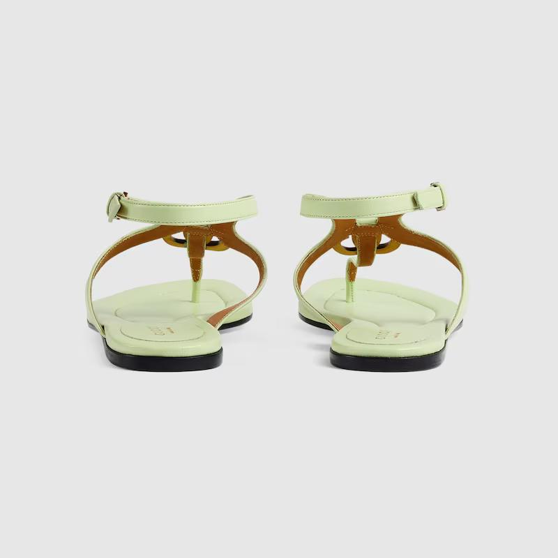 Giày Gucci Double G Thong Sandal Nữ Xanh