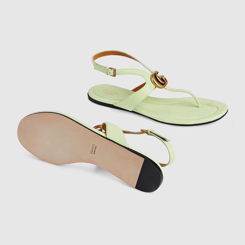 Giày Gucci Double G Thong Sandal Nữ Xanh