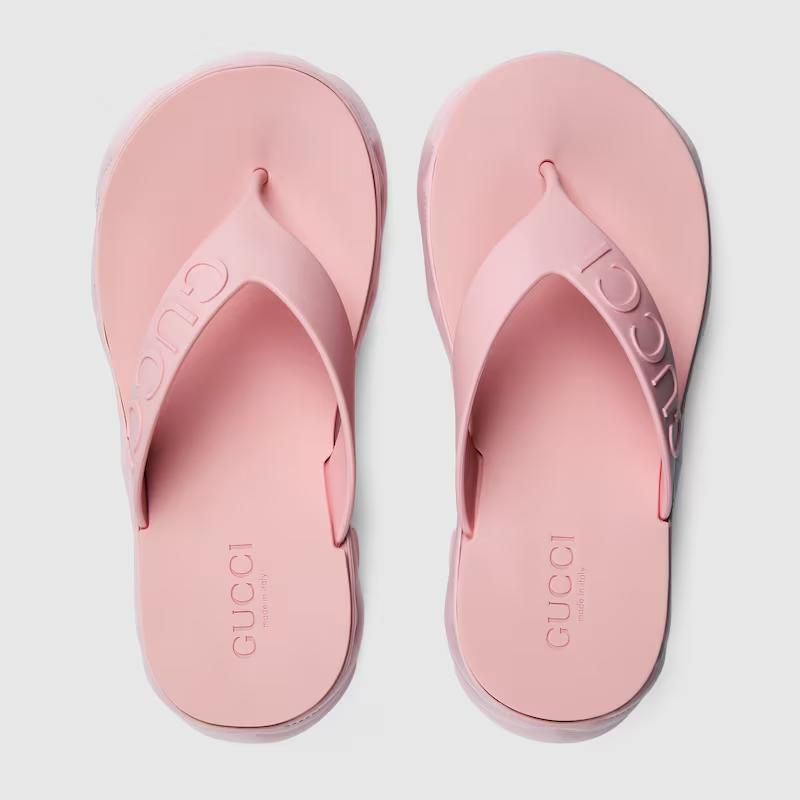 Giày Gucci Thong Platform Sandal Nữ Hồng