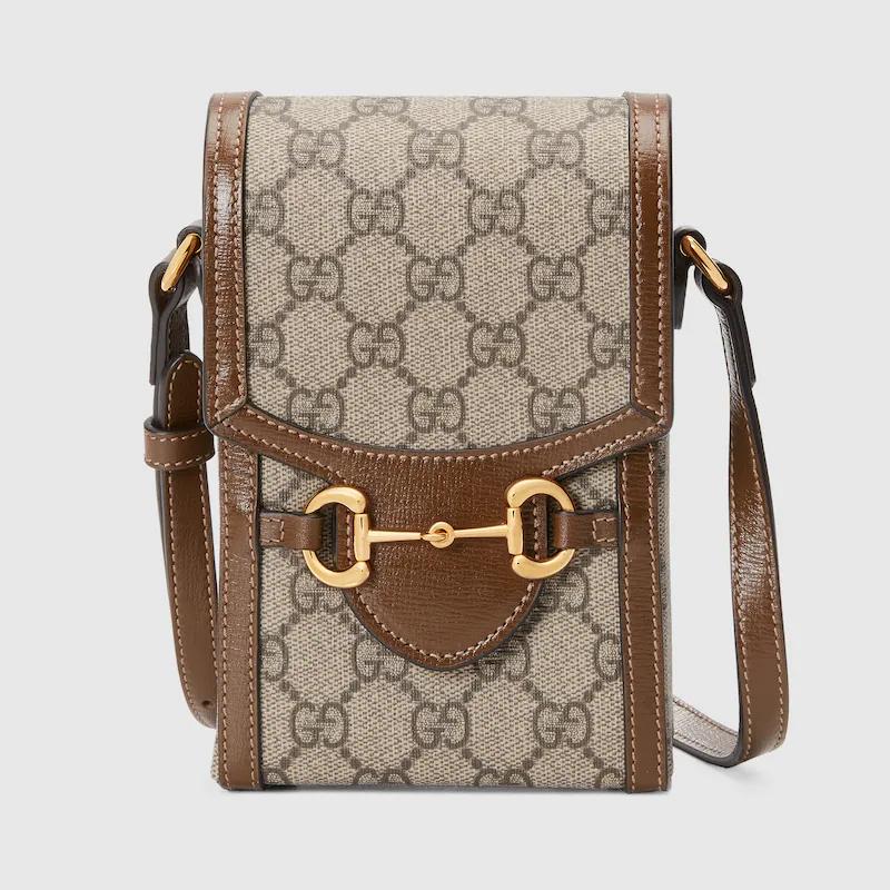 Túi Gucci Horsebit 1955 Mini Bag Nam Màu Nâu