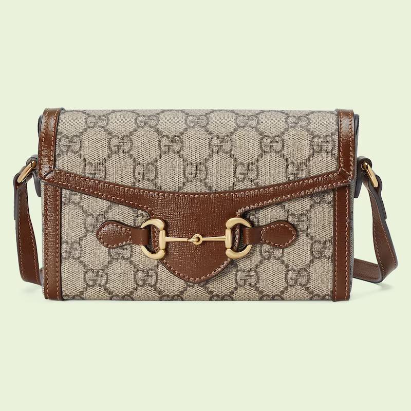 Túi Gucci Horsebit 1955 Mini Bag Nam Màu Da Nâu