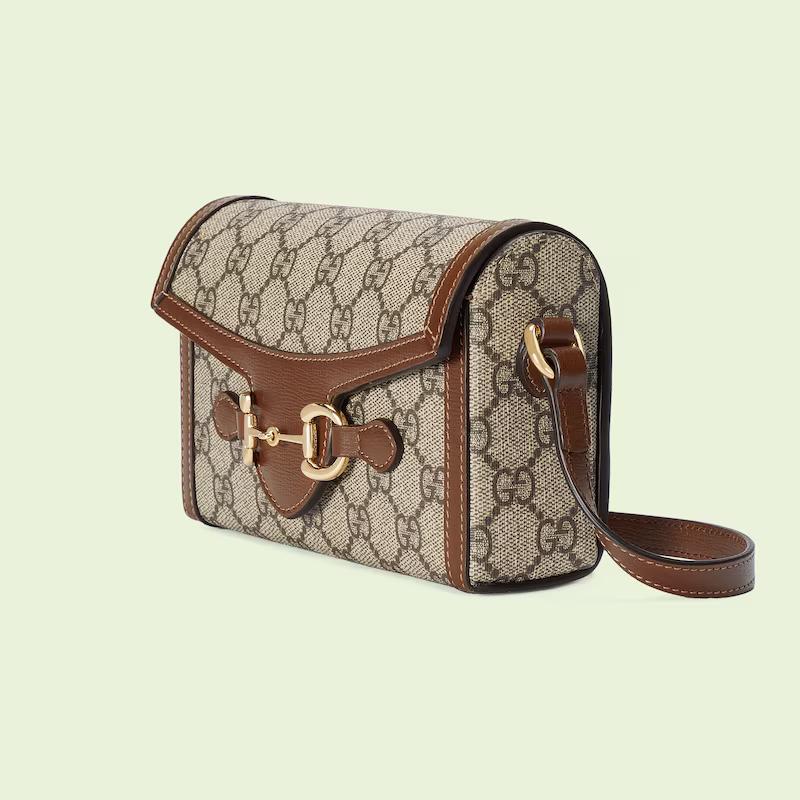 Túi Gucci Horsebit 1955 Mini Bag Nam Màu Da Nâu