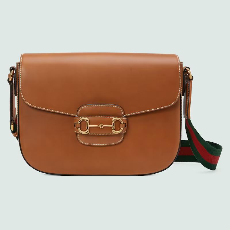 Túi Gucci Horsebit 1955 Shoulder Bag Nam Màu Nâu