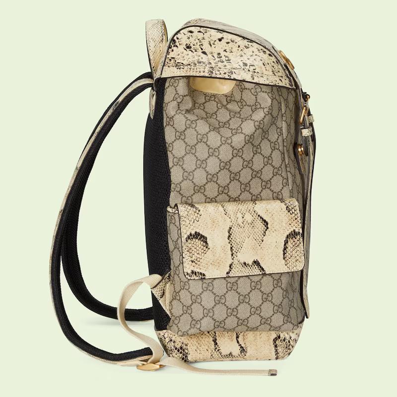 Túi Gucci Python Trim With Double G Nam Màu Da Nâu