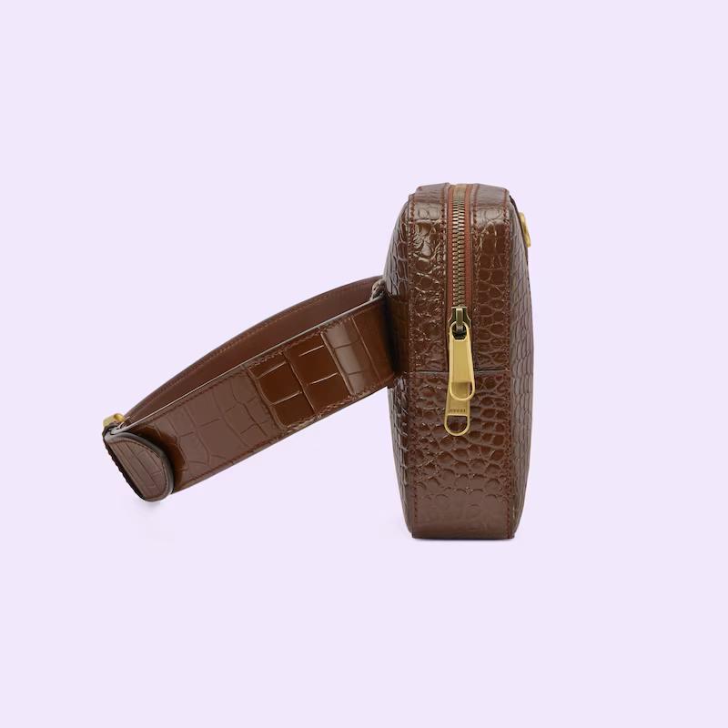 Túi Gucci Nojum Crocodile Belt Bag Nam Màu Đỏ