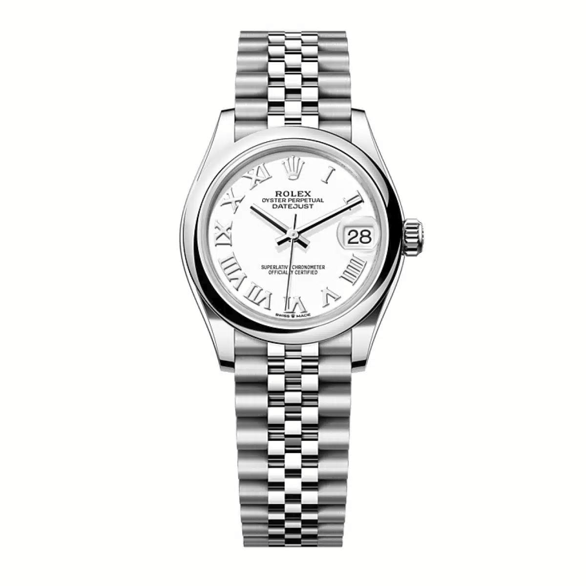 Đồng Hồ Rolex Datejust 278240 Roman 31mm Nữ Trắng Xám