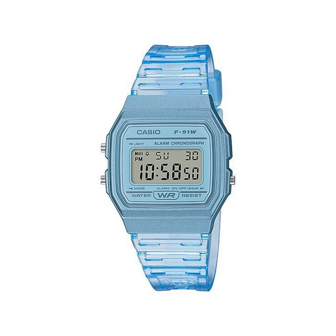 Đồng Hồ Casio F-91Ws-2 Nữ Xanh