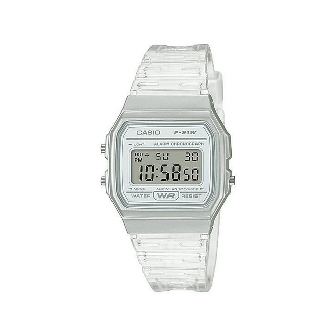 Đồng Hồ Casio F-91Ws-7 Nữ Xám Trắng