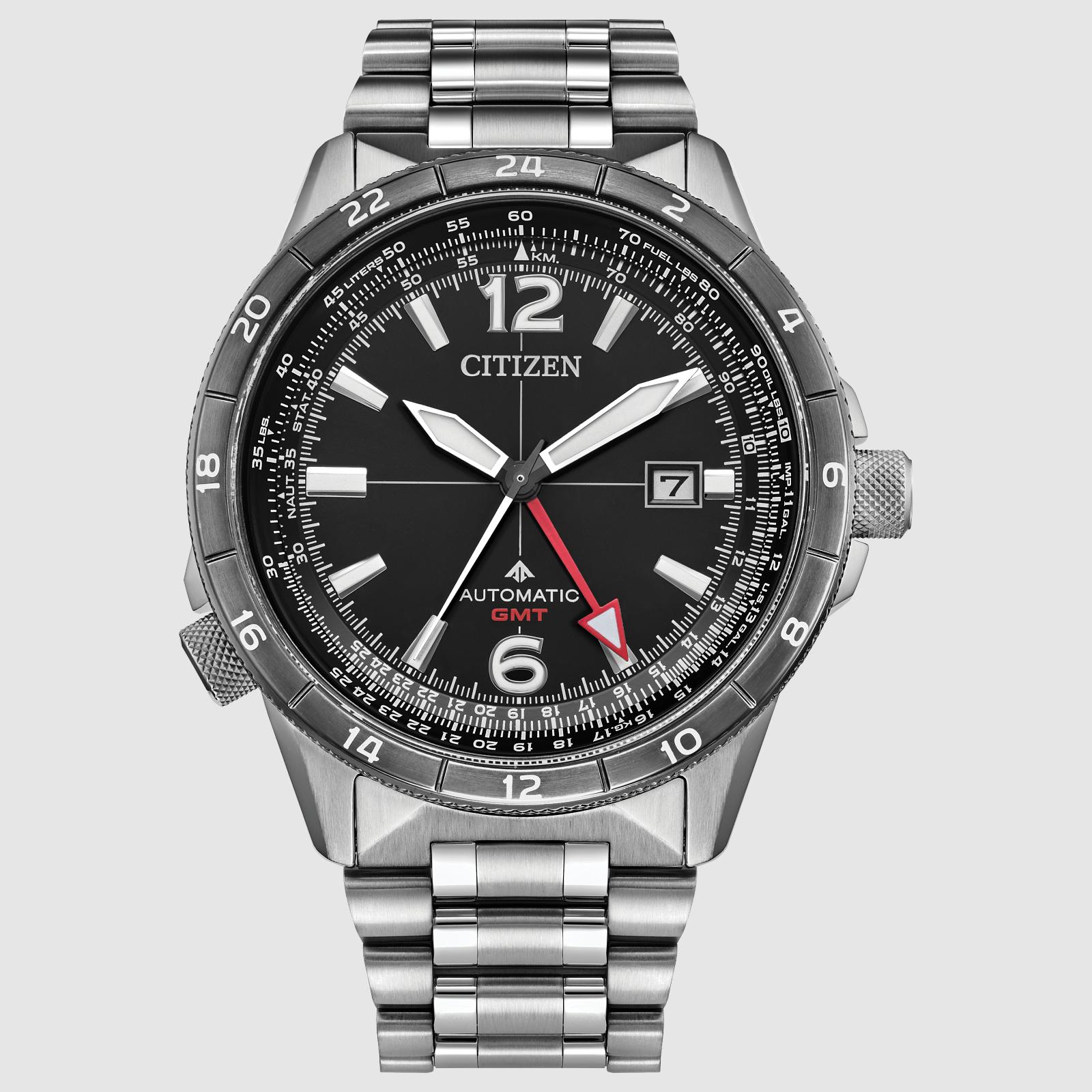 Đồng Hồ Citizen Promaster Air GMT Nam Đen Xám