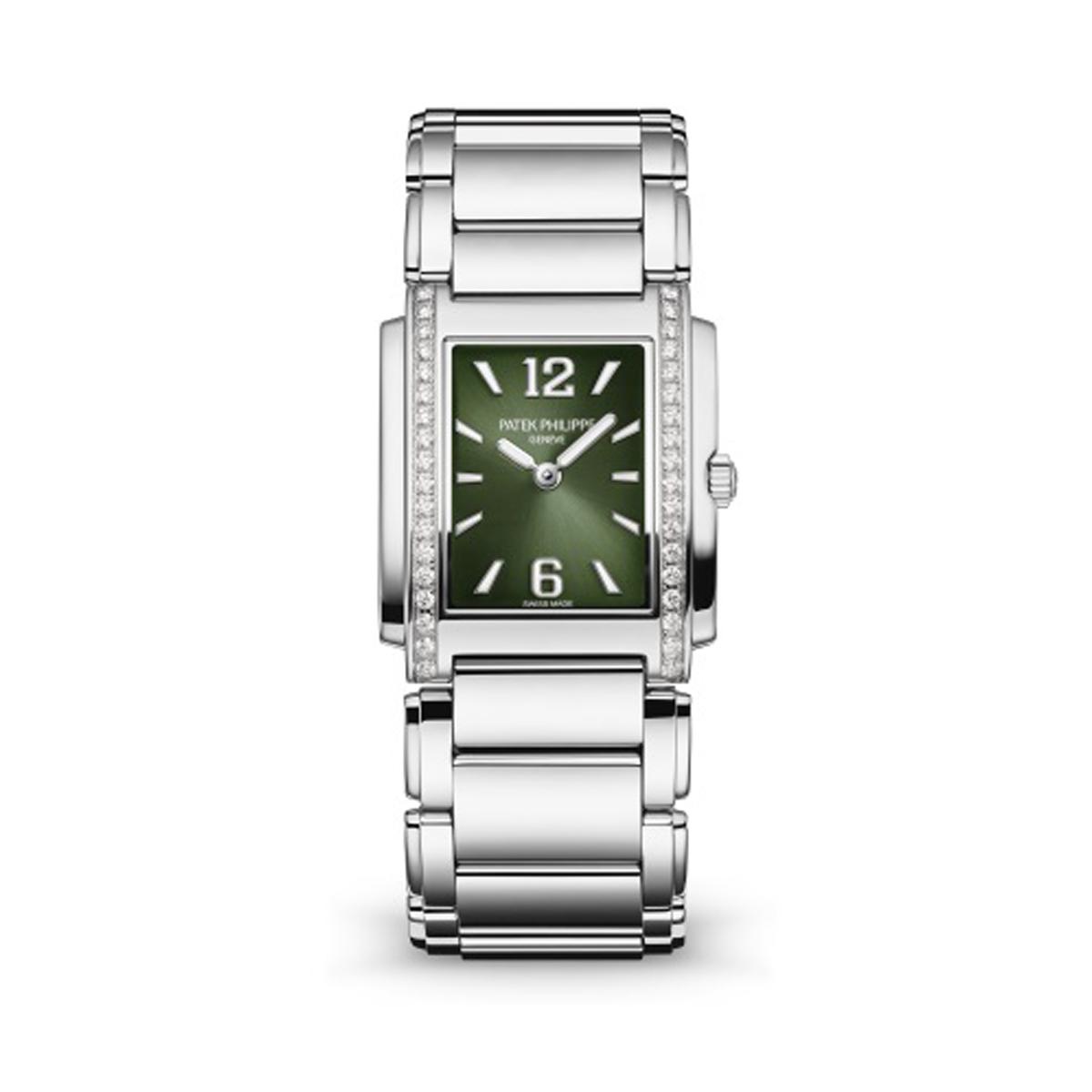 Đồng Hồ Patek Philippe Twenty-4 4910-1200A-011 30mm Nữ Xanh Lá Xám