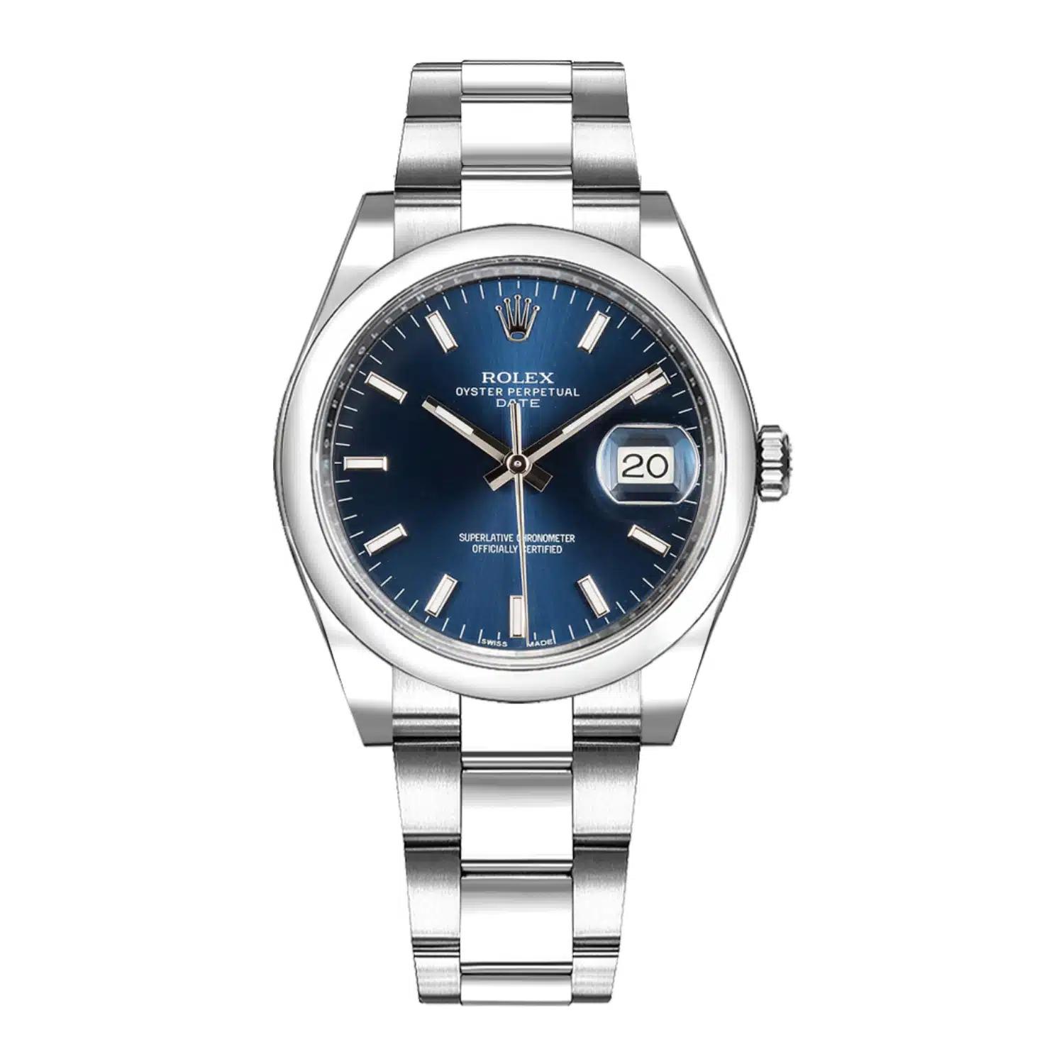 Đồng Hồ Rolex Oyster Perpetual 115200 34mm Nữ Xanh Xám