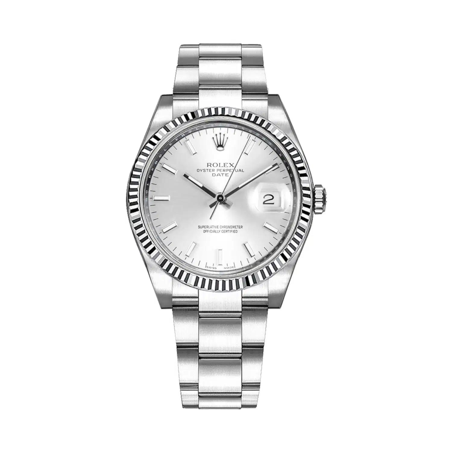 Đồng Hồ Rolex Oyster Perpetual 115234-0005 34mm Nữ Xám