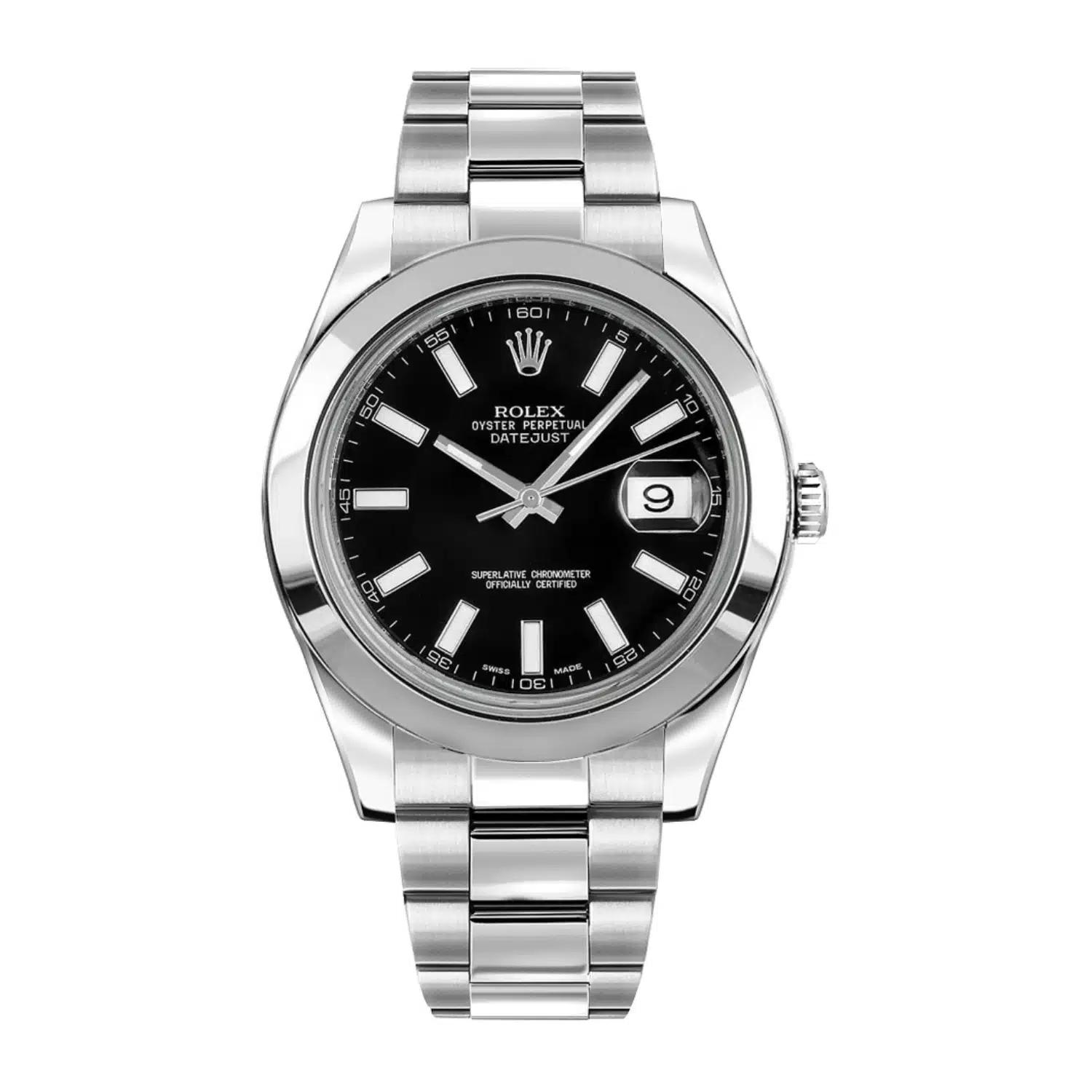 Đồng Hồ Rolex Datejust 116300 41mm Nam Đen Xám