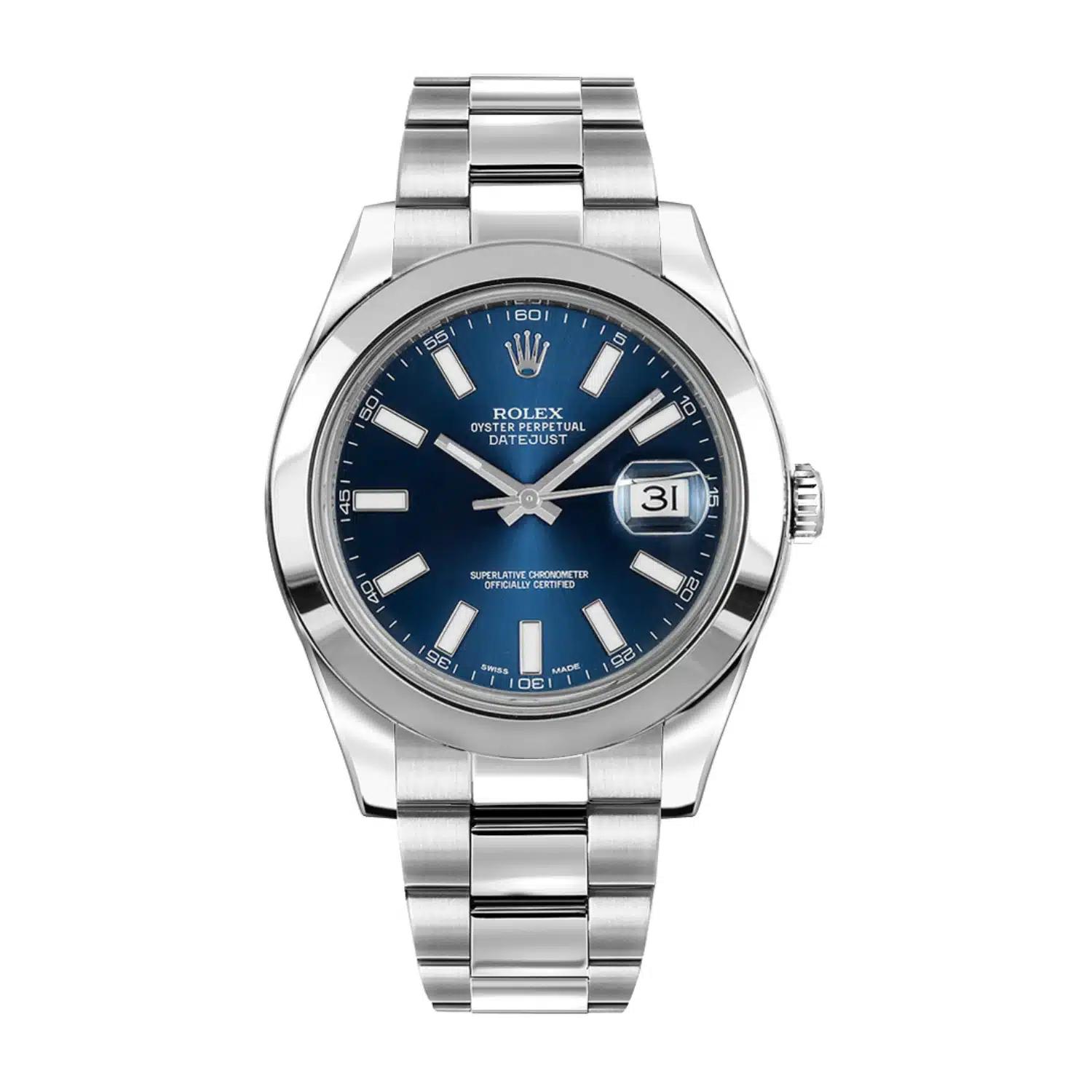 Đồng Hồ Rolex Datejust 116300 41mm Nam Xanh Xám