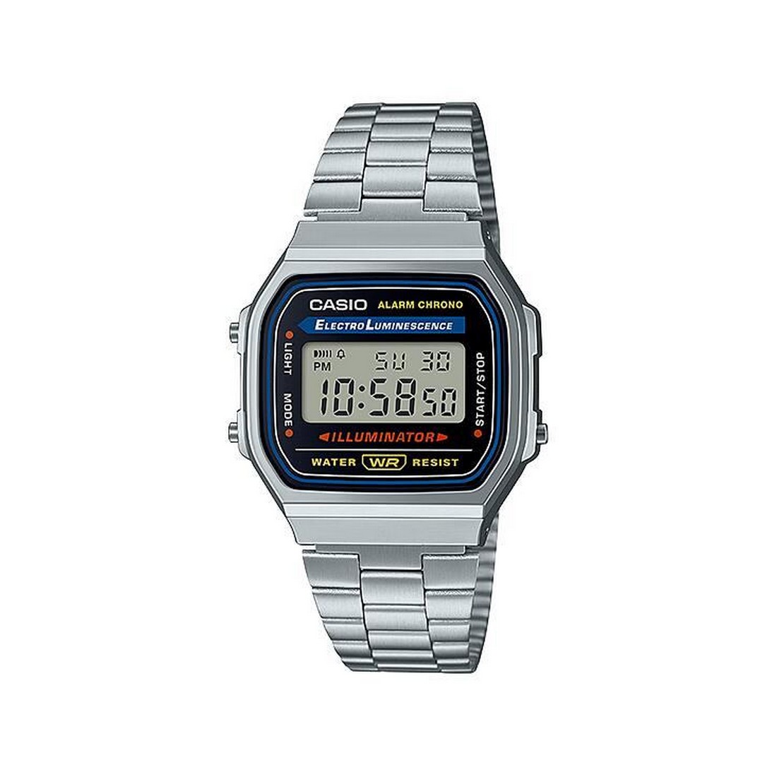 Đồng Hồ Casio A168Wa-1 Nam Xám Đen