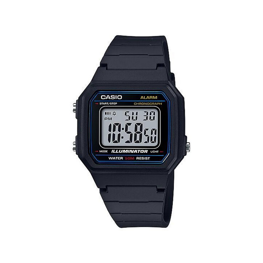 Đồng Hồ Casio W-217H-1Av Nam Đen