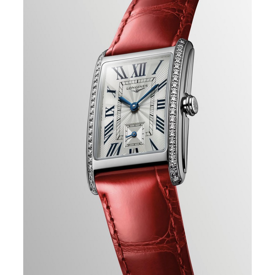 Đồng Hồ Longines Dolcevita Nữ 23.3x37mm Đỏ Xám