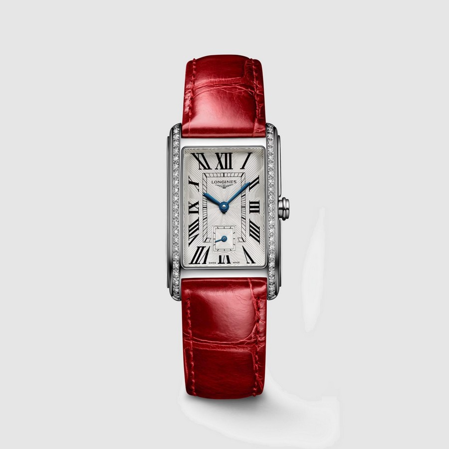 Đồng Hồ Longines Dolcevita Nữ 23.3x37mm Đỏ Xám