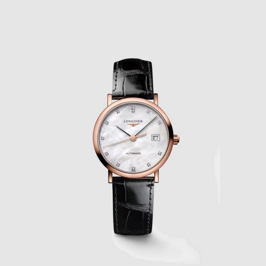 Đồng Hồ Longines The Longines Elegant Collection Nữ 27.2mm Xám Vàng Đen