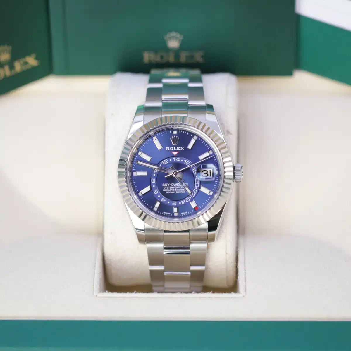 Đồng Hồ Rolex Sky Dweller 326934 42mm Nam Xám Xanh