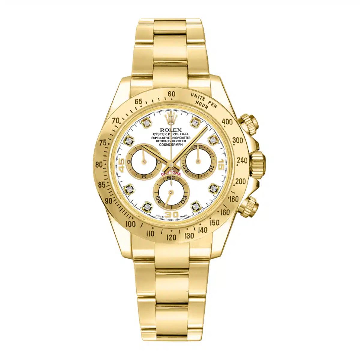 Đồng Hồ Rolex Daytona 116528 40mm Nam Vàng Trắng