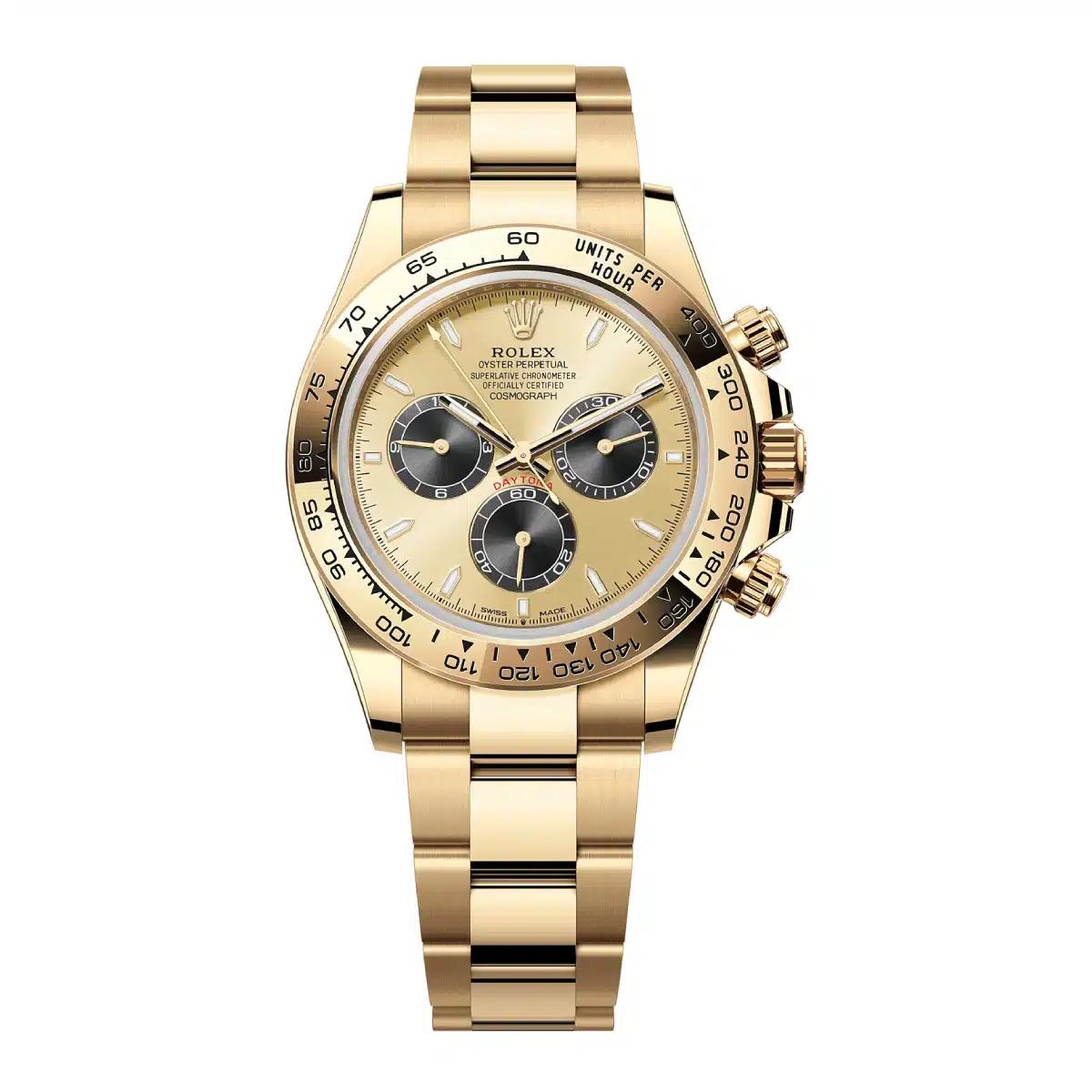 Đồng Hồ Rolex Daytona 126508 Champagne Dial 40mm Nam Vàng Đen