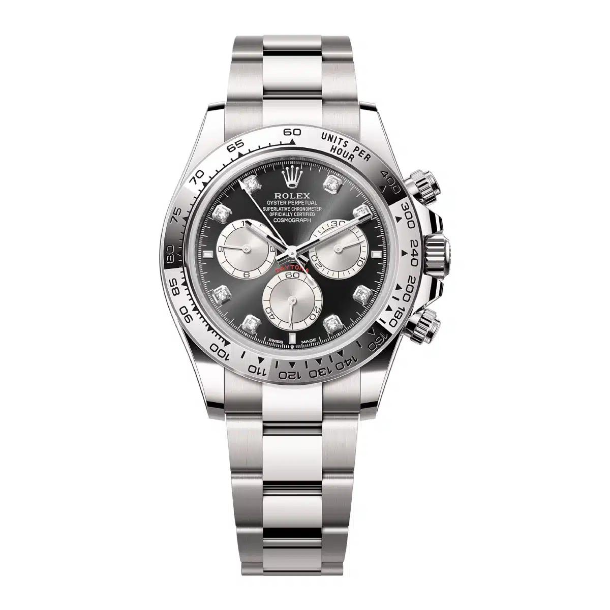 Đồng Hồ Rolex Daytona 126509 Diamond Dial 40mm Nam Đen Xám