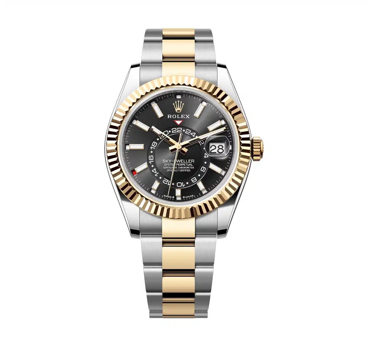 Đồng Hồ Rolex Sky-Dweller 336933 42mm Nam Đen Vàng Xám