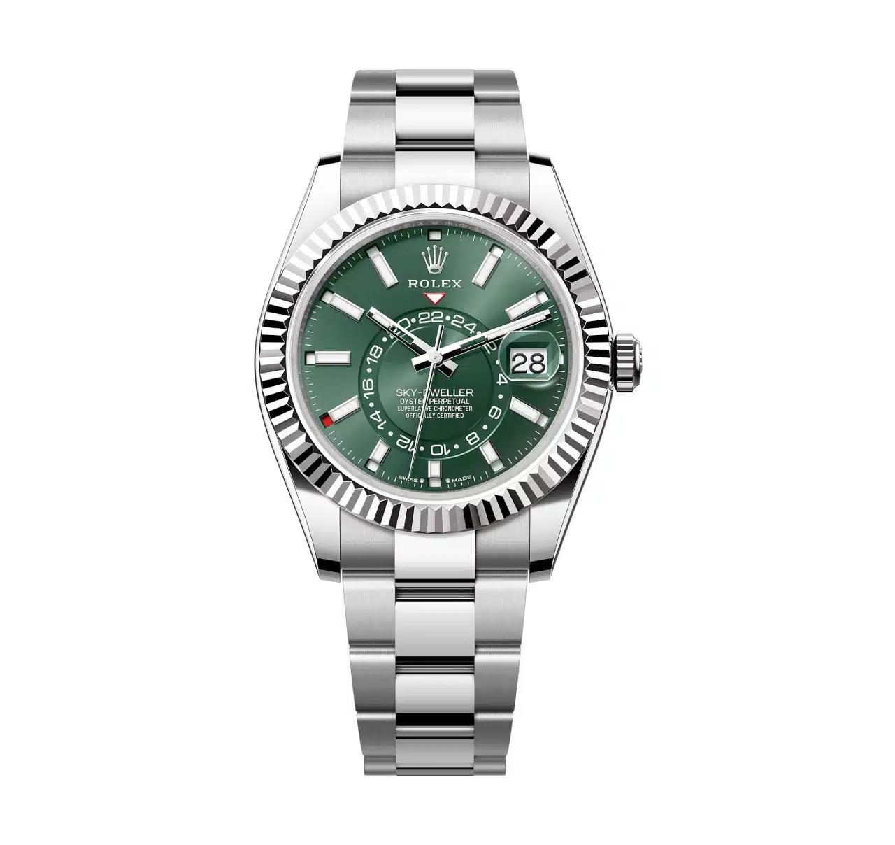 Đồng Hồ Rolex Sky-Dweller 336934 42mm Nam Xanh Lá Xám