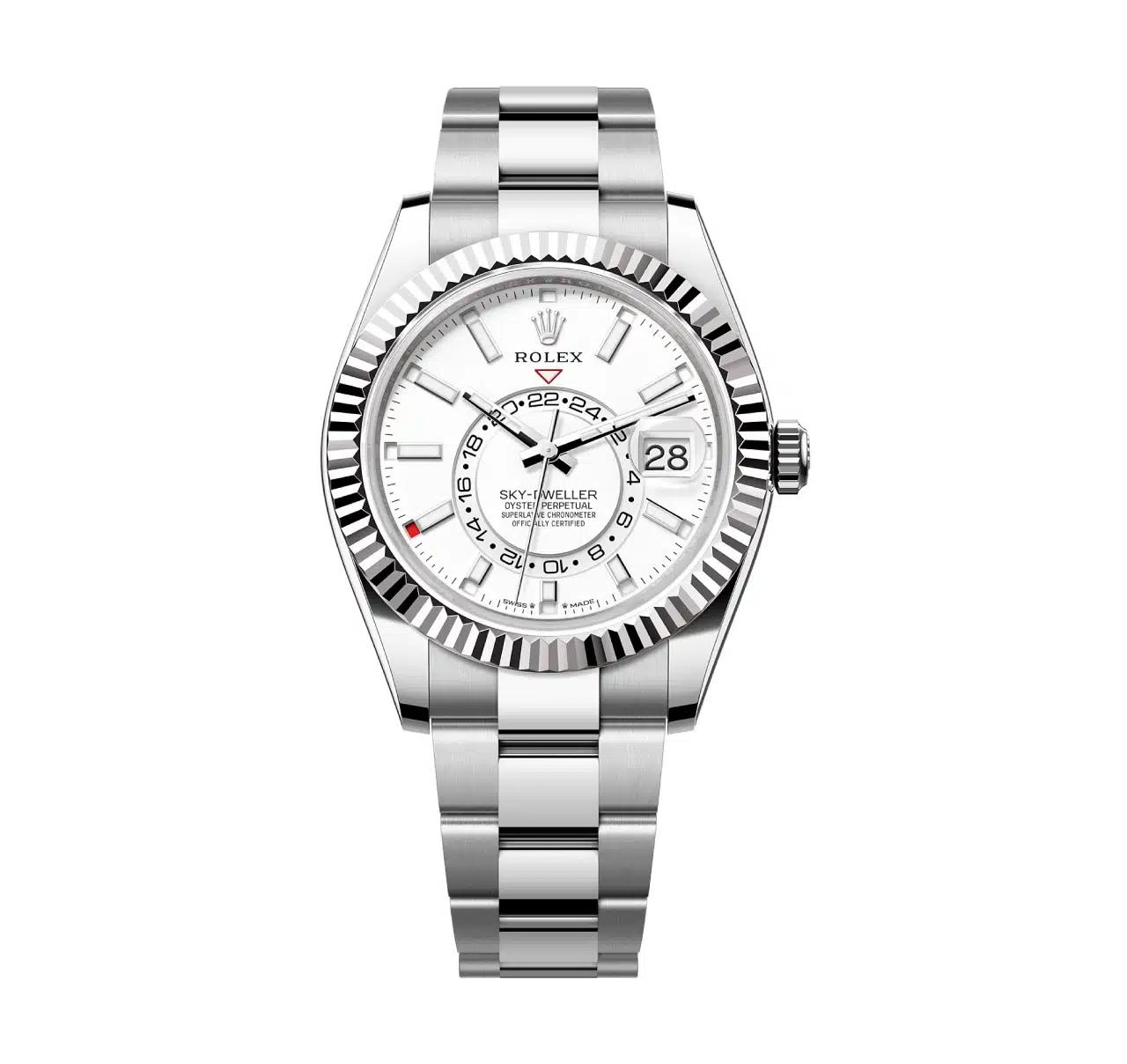 Đồng Hồ Rolex Sky-Dweller 336934 42mm Nam Trắng Xám