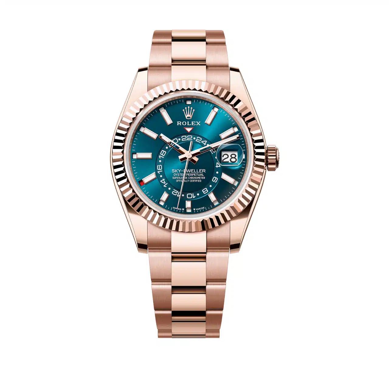 Đồng Hồ Rolex Sky-Dweller 336935 42mm Nam Xanh Vàng Hồng