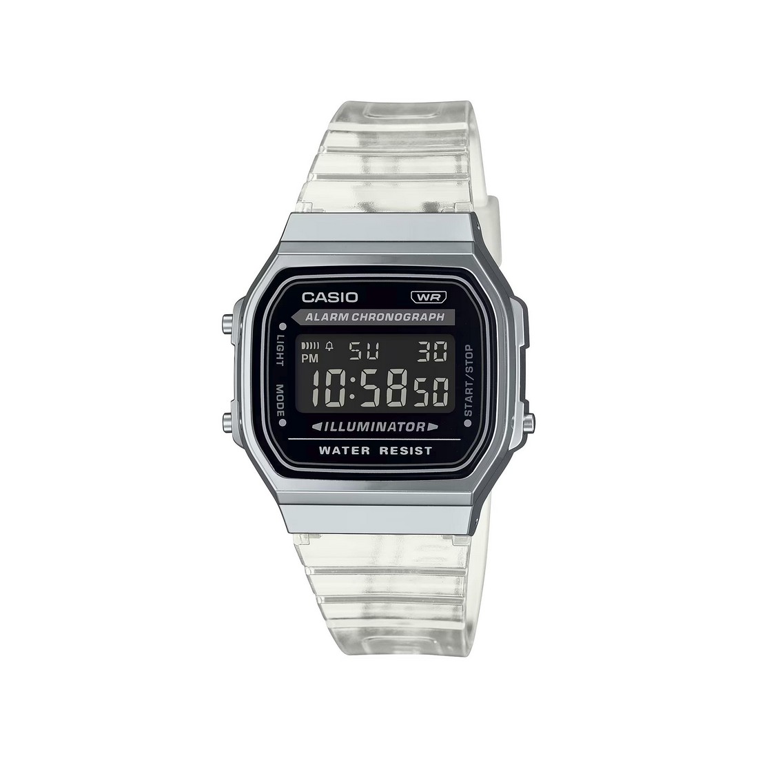 Đồng Hồ Casio A168Xes-1B Nữ Đen Xám