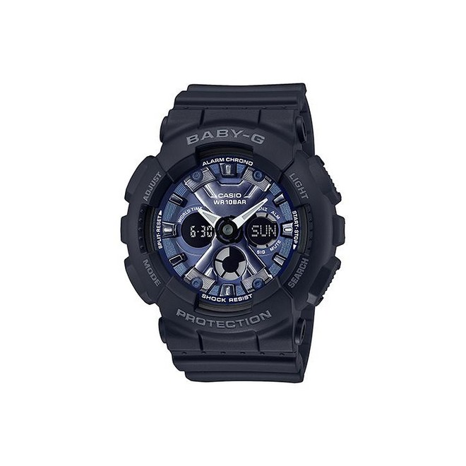 Đồng Hồ Casio Ba-130-1A2 Nữ Đen Xanh