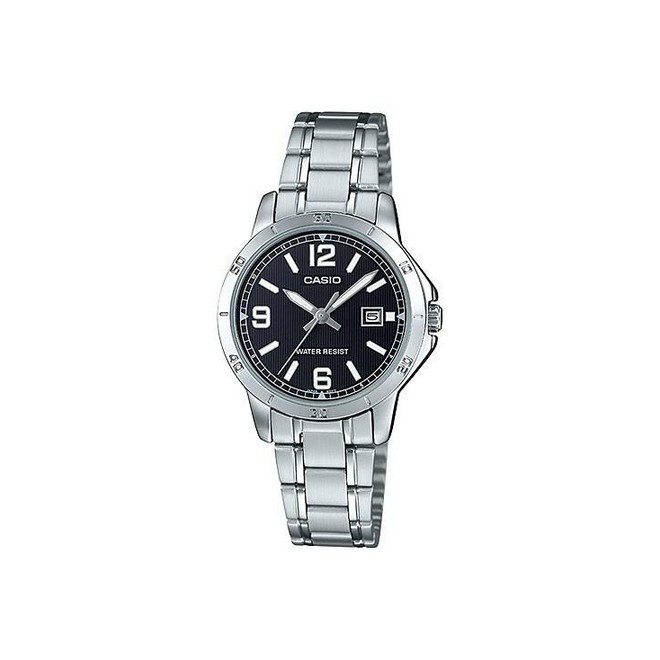 Đồng Hồ Casio Ltp-V004D-1B2 Nữ Đen Xám