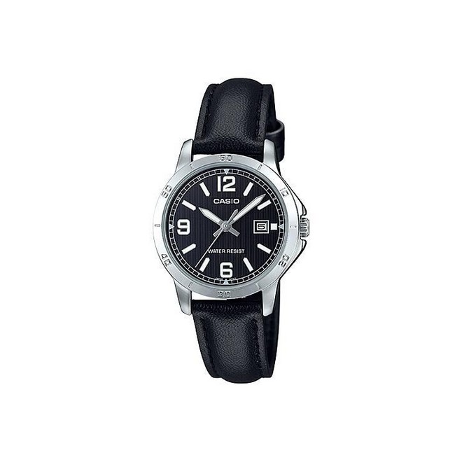 Đồng Hồ Casio Ltp-V004L-1B Nữ Đen Xám