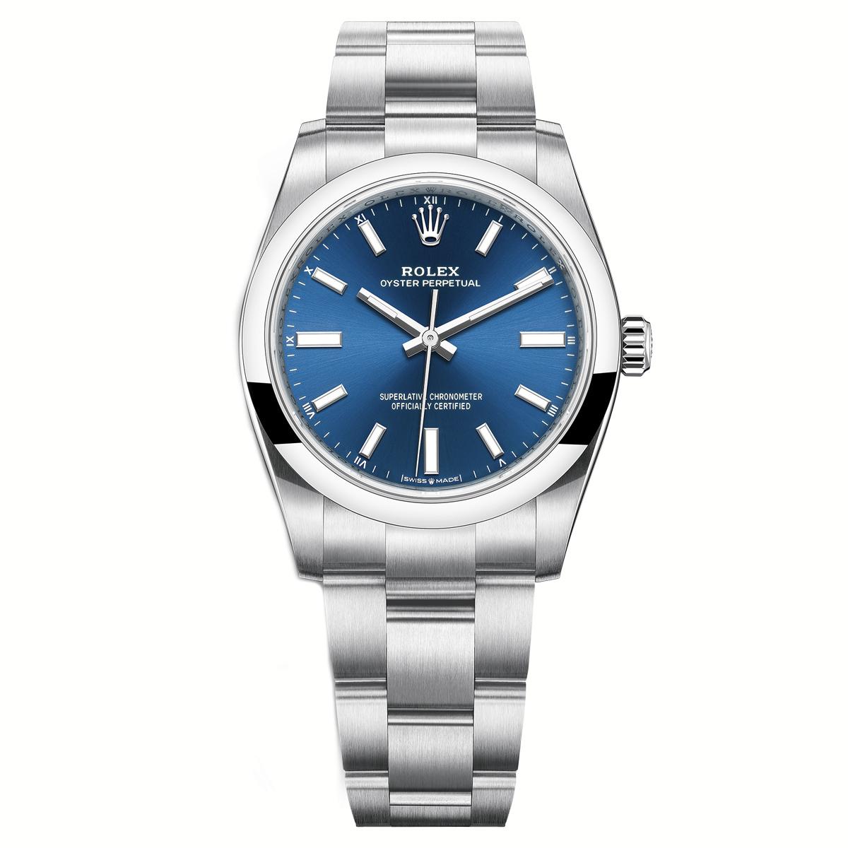 Đồng Hồ Rolex Oyster Perpetual 124200 34mm Nữ Xanh Xám