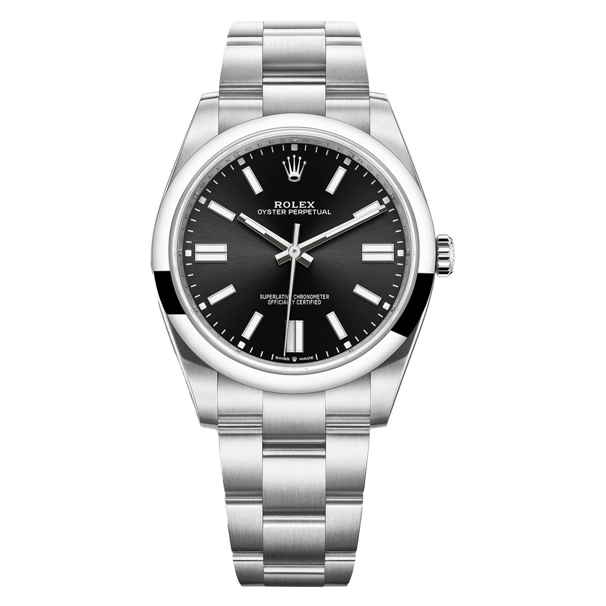 Đồng Hồ Rolex Oyster Perpetual 124300 Index Dial 41mm Nam Đen Xám