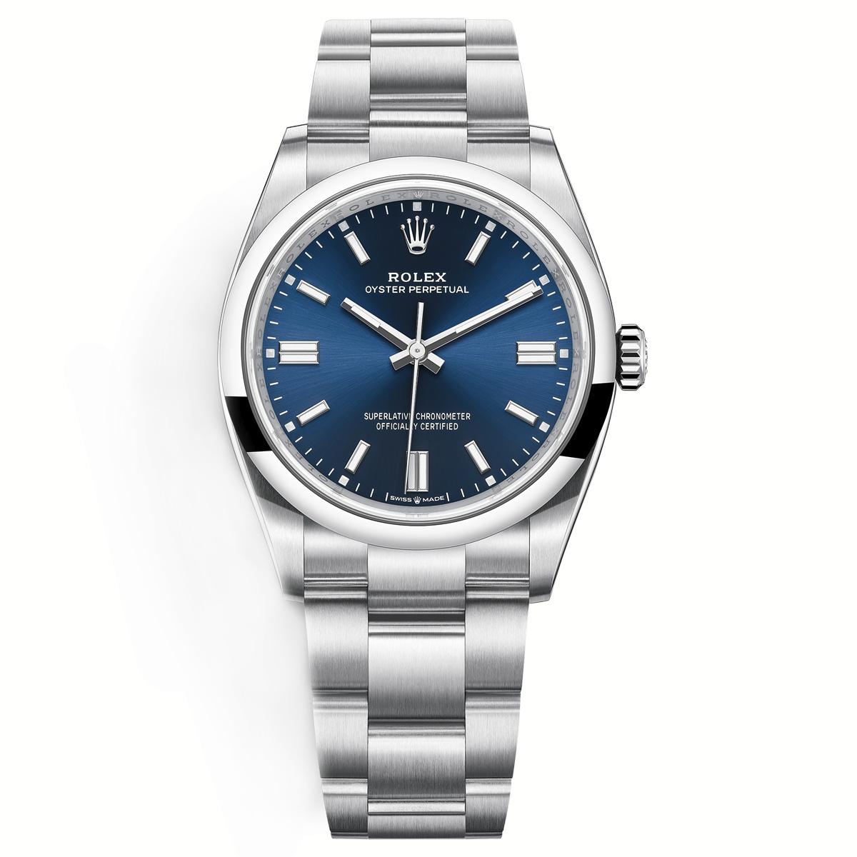 Đồng Hồ Rolex Oyster Perpetual 126000 36mm Nam Xanh Xám