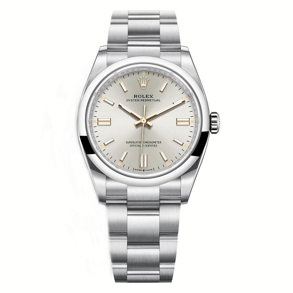 Đồng Hồ Rolex Oyster Perpetual 126000 36mm Nam Xám