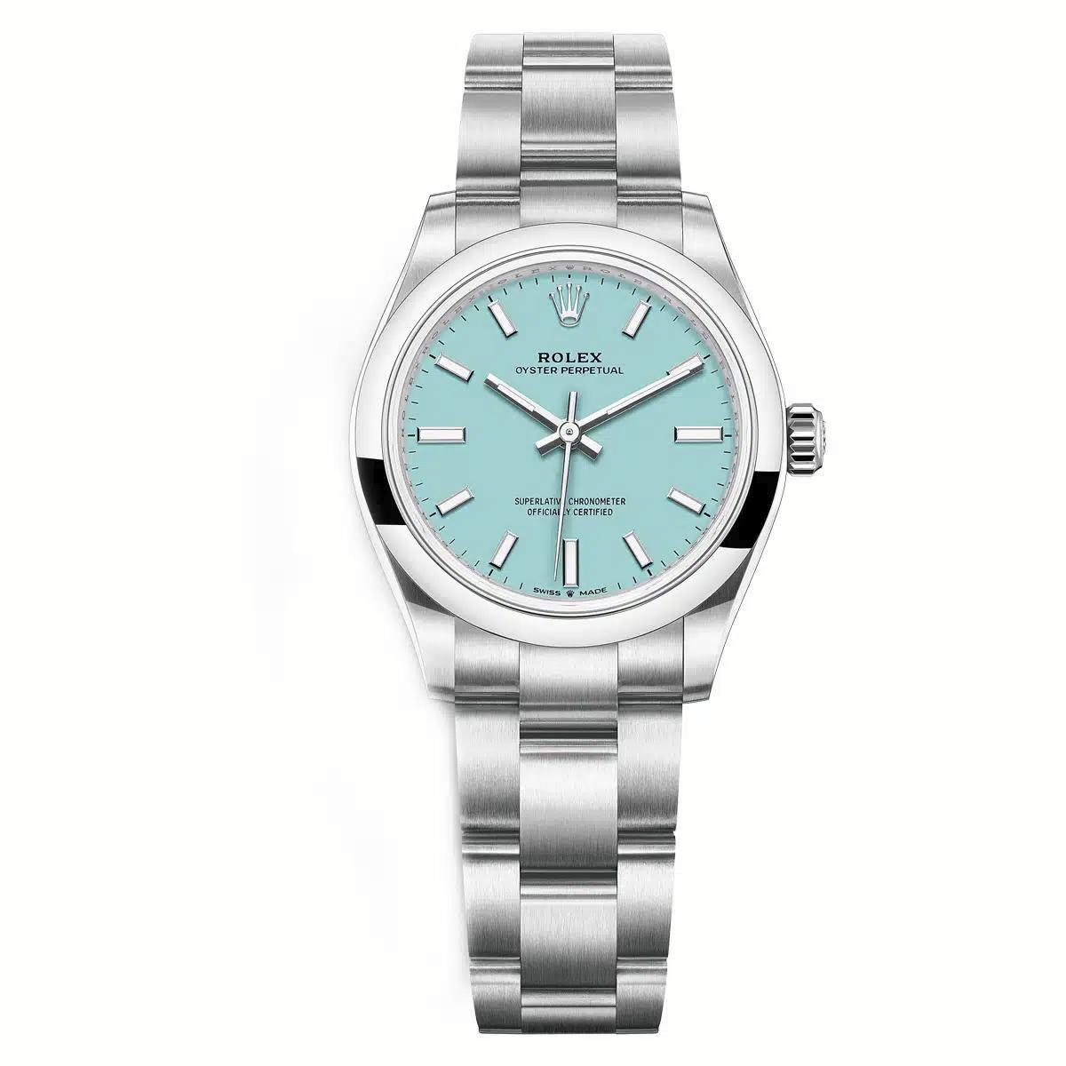 Đồng Hồ Rolex Oyster Perpetual 277200 31mm Nữ Xanh Xám