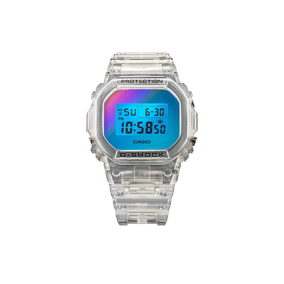 Đồng Hồ Casio Dw-5600Srs-7 Nam Xanh Tím Trong Suốt