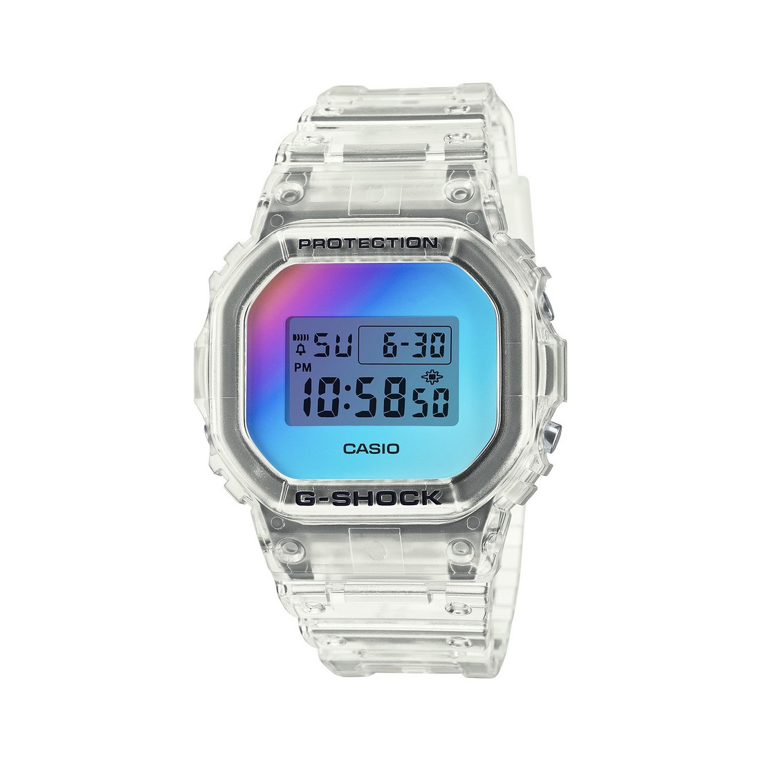 Đồng Hồ Casio Dw-5600Srs-7 Nam Xanh Tím Trong Suốt