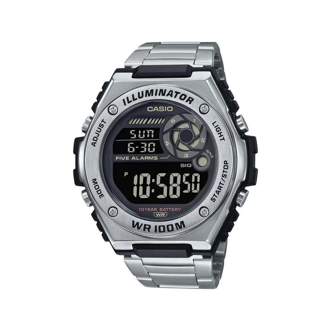 Đồng Hồ Casio Mwd-100Hd-1Bv Nam Đen Xám