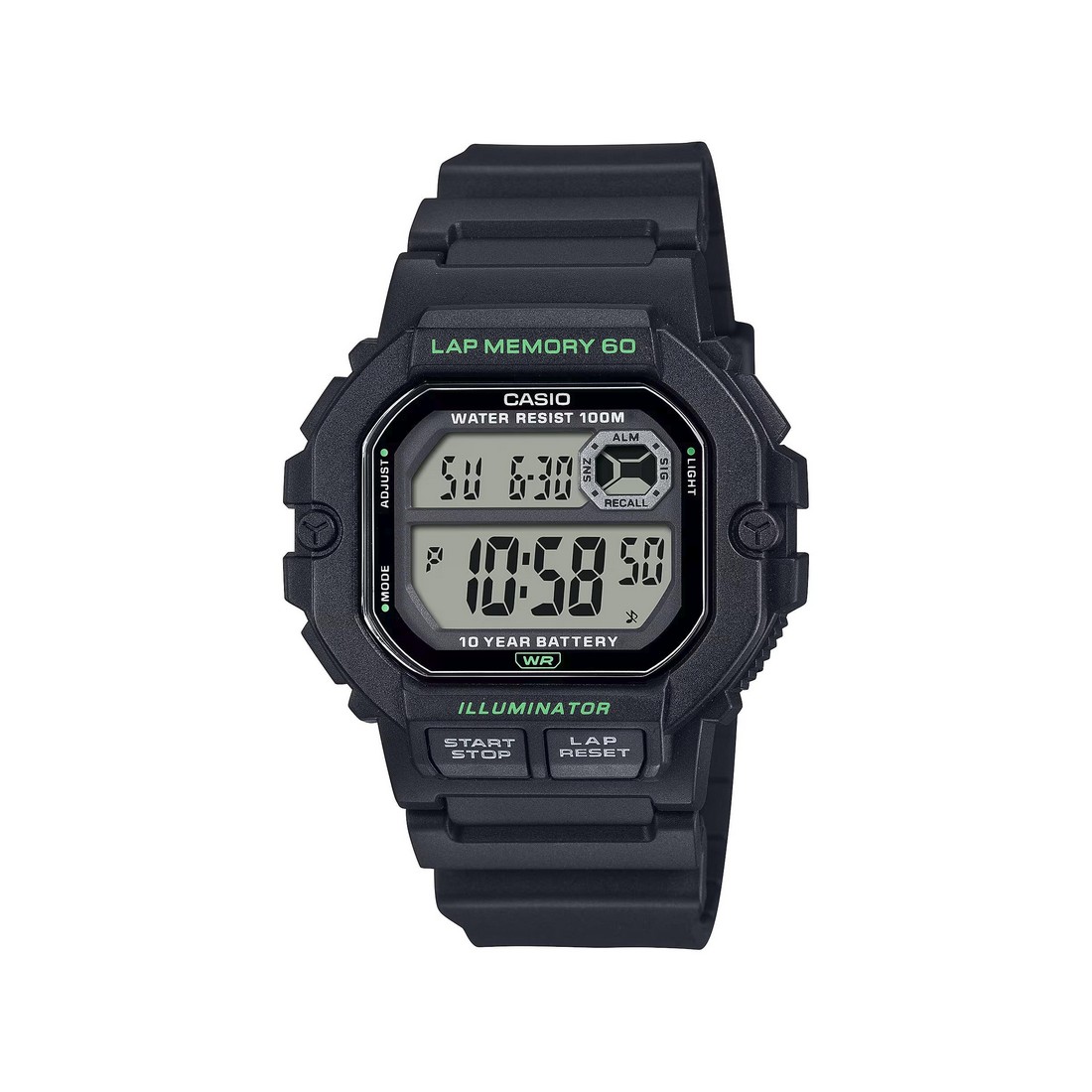 Đồng Hồ Casio Ws-1400H-1Av Nam Đen