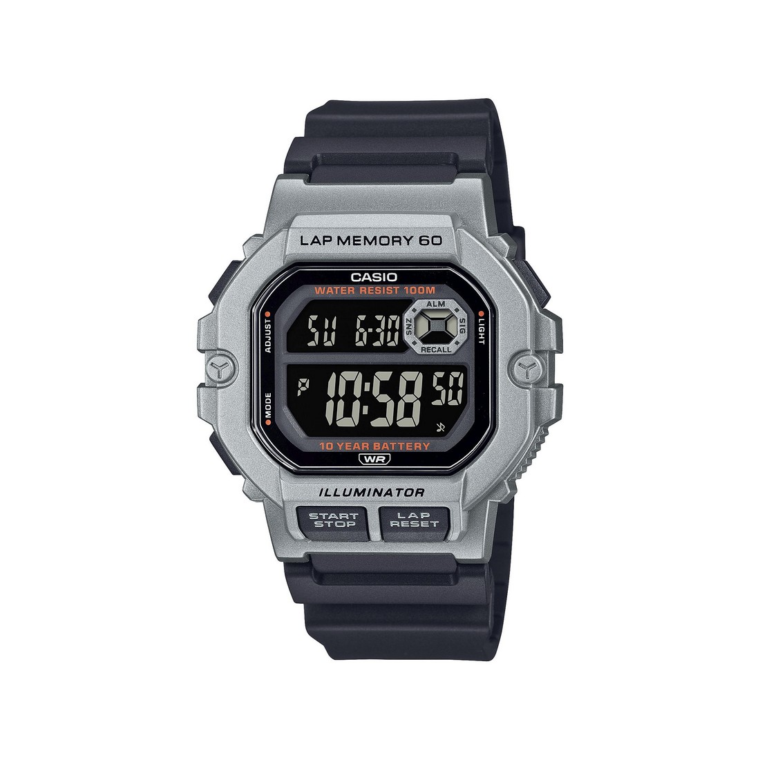 Đồng Hồ Casio Ws-1400H-1Bv Nam Đen Xám